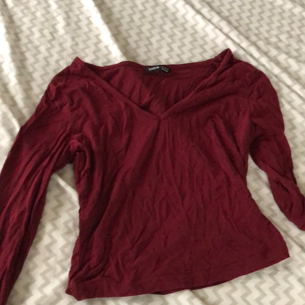 Cropped v neck